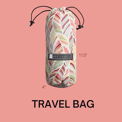 BAY LAUREL Turkish Beach Towel with Travel Bag 39 x 71 Quick Dry Sand Free Lightweight Large Oversized Towels Light - color: Red