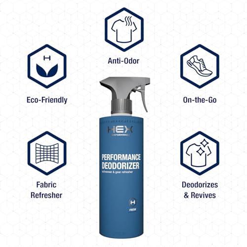 HEX Performance Deodorizing Spray, Fresh, 44oz (Pack of 2) - Awesome for Shoes, Gear, Activewear & Fabrics, Yoga Mats & Gym Equipment, Carpet, Pets, Odor Eliminator & Fabric Refresher Spray - size: 22 Fl Oz (Pack of 2)