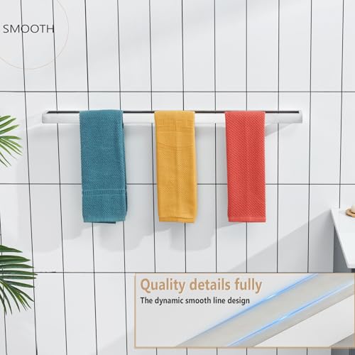 KOKOSIRI Towel Bar Brushed Nickel Bath Towel Hanger Holder 32-Inch Kitchen Rack Stainless Steel for Bathroom Hardware Wall Mount, 1 Pack B4008BR-L32 - color: Brushed Nickel, size: 32-Inch
