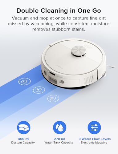 roborock Q7 L5 Robot Vacuum and Mop Combo, 8,000Pa Suction, Upgraded from Q5 Pro, Dual Anti-Tangle System, LiDAR Navigation, No-Go Zones, Self-Charging Robotic Vacuum Cleaner, White - color: White02