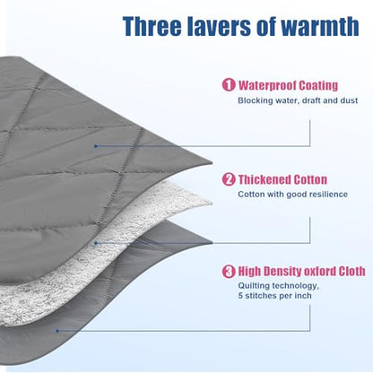 Window Insulation for Summer Heat - 39*63in Black Out Window Cover, window ac insulation,rv window insulation,Soundproof Curtains, Oxford Cloth and Cotton Fiber Filled