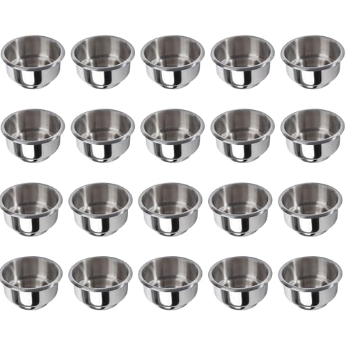 GSE Games & Sports Expert Stainless Steel Cup Holder, Drop-in Cup Holder for Casino Poker Tables, Work Desks, Boats, RVs, Cars & Trucks - color: Dual Size, size: 20-Pack