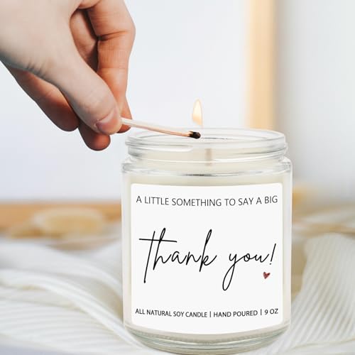 Thank You Hostess Gifts for Women, Funny Graduation Appreciation Gift for Friends Teacher Mom, Coworkers, Nurse, Employee, Boss- Lavender Scented Candles - style: THANK YOU