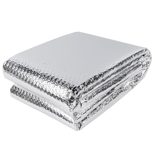 winemana Window Insulation Roll, 24IN x 10FT Reflective Heat Shield Bubble Film, Double-Sided Aluminum Foil Insulation, Weatherproof Garage Door Cover for Windows, RV, Basement, Winter & Summer - size: 24 in x 10 ft
