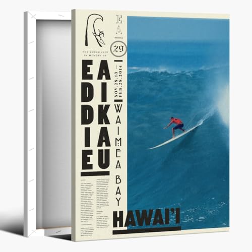 Retro Surfer Wall Art 2013 Surf Contest Poster Print Vintage Aesthetic Room Decoration Summer Beach Canvas Posters Surfer Artwork for Beach Lovers 12x18inch Framed - color: style-3, size: 12.1L" x 18.1W"