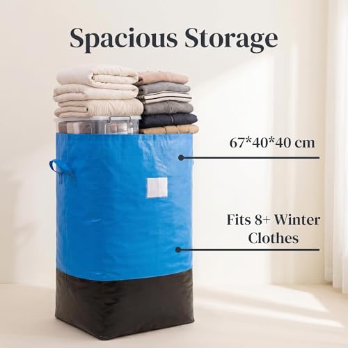 Large Capacity Storage Organizer Bag,Heavy Duty Waterproof Moving Tote Bag,Space Saver Packing Bag for Bedding,Household Items,Moving & Long Term Storage