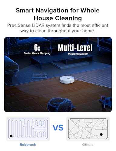 roborock Q7 L5 Robot Vacuum and Mop Combo, 8,000Pa Suction, Upgraded from Q5 Pro, Dual Anti-Tangle System, LiDAR Navigation, No-Go Zones, Self-Charging Robotic Vacuum Cleaner, White - color: White02