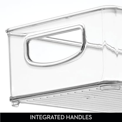 iDesign Slim Extra Long Clear Storage Bin | Narrow, Stackable, Kitchen or Pantry Organizer - size: 16 x 6 x 3, style: Pack of 1