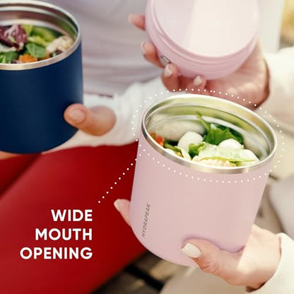 Hydrapeak 25oz Stainless Steel Vacuum Insulated Thermos Food Jar | Kids for Hot and Cold Food, Wide Mouth Leak-Proof Soup Adults, 10 Hours 16 (Iceberg) - color: Iceberg, size: 25 Ounces