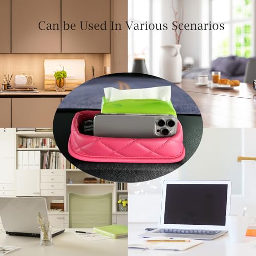 Car Dashboard Storage Box Loose Items Organizer - Suitable For Car, Office, Living Room, Dining Room And Other Scenarios (hot pink) - color: hot pink