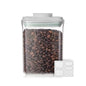 Ankou Food Airtight Containers (1500ml) 1.5 Qt Pop Up Food Formula Container With Lids, Bpa-Free One Button Open Stackable Container for Coffee Tea Brown Sugar Cereals - 8 Labels - Clear - color: 1.5 QT