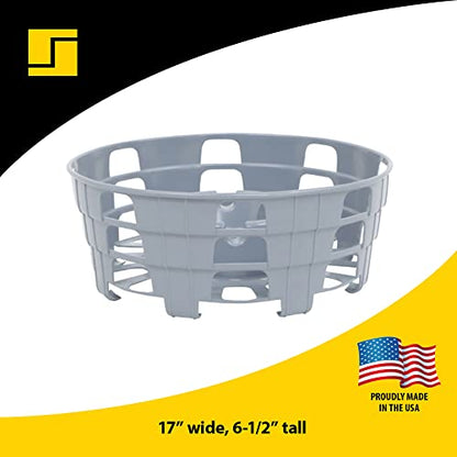 Stromberg Carlson HC-75 RV Hose and Cord Caddy for Campers and Trailers, Compact Organizer for Power Cables and Water Hoses, Durable Outdoor Storage Solution Holds 75' Fresh Water Hose, 17"x6.5", Gray