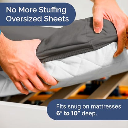 Cot Sheet Set 33” x 75” – 4 Piece Cot Size Twin Mattress Sheets – Ideal for Camper Bunk, RVs, Bunks, Day Care, Camping & Guest Beds - Fits 6” to 10” Mattress - Comdy, Breathable & Cooling - Dark Grey - color: 07 - Dark Grey, size: Cot Sheets (33x75)