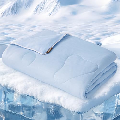 ZOMISIA Cooling Blanket for Extra Large Dogs - Washable Dog Cooling Mat for Hot Weather, Travel Soft Pet Summer Essentials, Blue, 50"x60" - color: Blue, size: XL(50x60")