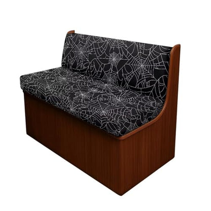 RV Dinette Cushion Covers Spider Web Stretchy Bench Seat Covers for Camper Couch, Booth Set, Sofa - Washable 2 Stretch Camper Cushion Slipcovers,Black - color: Black Spdier Web
