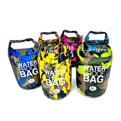 Waterproof Dry Bag 5L,500D Tarpaulin Heavey-Duty PVC Water Proof Dry Bag Sack for Kayaking/Boating/Canoeing/Fishing/Rafting/Swimming/Camping/Snowboarding，Roll Top Dry Storage Backpack with Phone Case - color: agreen
