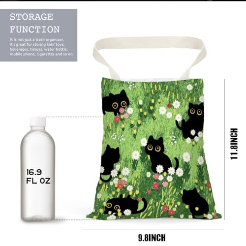 Black Cat Car Trash Bag, Car Trash Bag Hanging, Waterproof Cars Back Seat Hanging Organizer and Storage Trash Bags for Vehicle Travelling Camping - color: Cat01