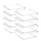 8 Pack Drawer Organizer - 6" X 6" Clear Acrylic Storage Bins with Non-Slip Pads, Versatile Desk Tray for Makeup, Jewelry, Kitchen, Bathroom, and Office Organization - size: 6"X 6"
