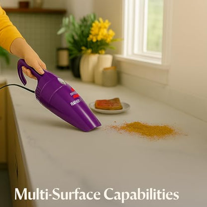 Bissell 20334 Featherweight Stick Lightweight Bagless Vacuum and Electric Broom with Crevice Tool for Hard Floors and Carpets, Purple - style: Purple