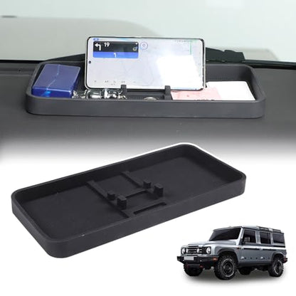 Center Console Dash Storage Tray Compatible with Ineos Grenadier 2020-2024 Accessories Non-Slip Dashboard Tray Dash Storage Box Console Tray Phone Key Organizer Container (12inch* 5.5inch) - size: Large