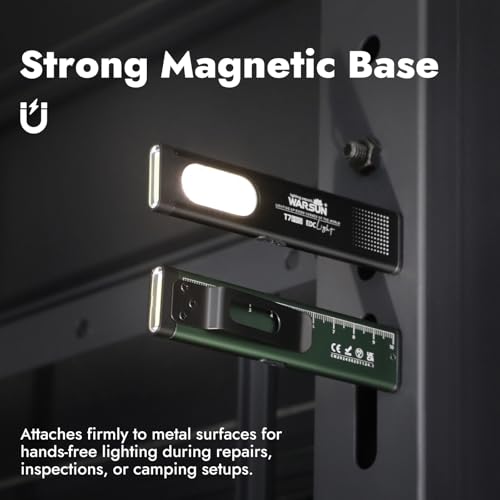 WARSUN T7 Rechargeable EDC Flashlight, Slim Pocket Flashlight with Clip & Magnetic Base, Portable LED Light for Everyday Carry, Night Walking, Car Repair & Emergency - color: Green-1Pcs