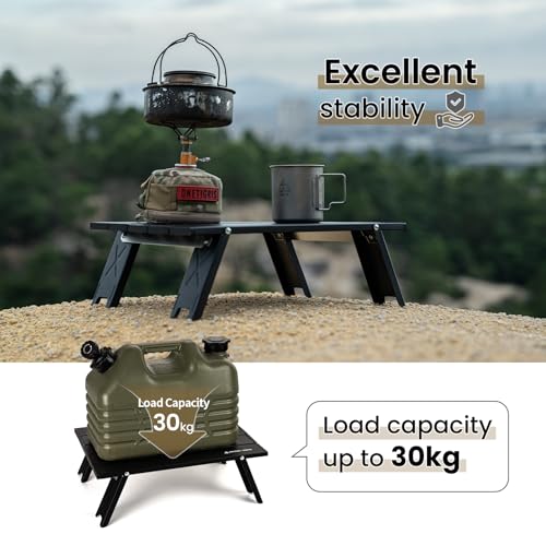 ONETIGRIS Ultralight Backpacking Table, Compact Pop-Up Folding Table for Camping, Hiking, Beach, Picnic, Travel