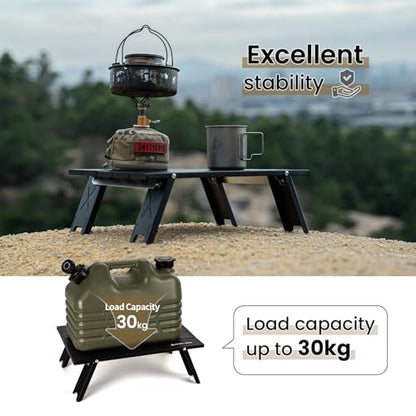 ONETIGRIS Ultralight Backpacking Table, Compact Pop-Up Folding Table for Camping, Hiking, Beach, Picnic, Travel
