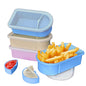 Toutrop 3 Pack Reusable Silicone Snack Containers with Lids, Salad Sauce Seasoning Container, Detachable design Mini Kids Snack Concainers for Travel, Office, Picnic