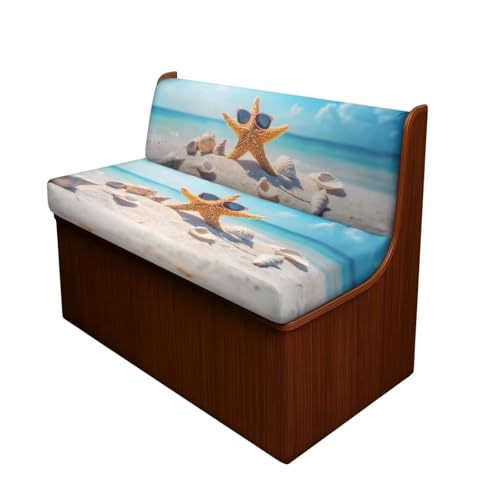 Beach Sea RV Dinette Cushion Covers Stretch Camper Sofa Replacement Couch Cushion Slipcovers Washable Camper Seat Bench Slipcover for Travel Trailer Couch for Women - color: Beach Sea