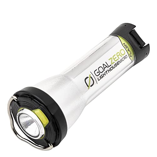 Goal Zero Lighthouse Micro Flash Lantern, USB Rechargeable Flashlight for Emergency and Outdoor Use - style: Lighthouse Micro Flash