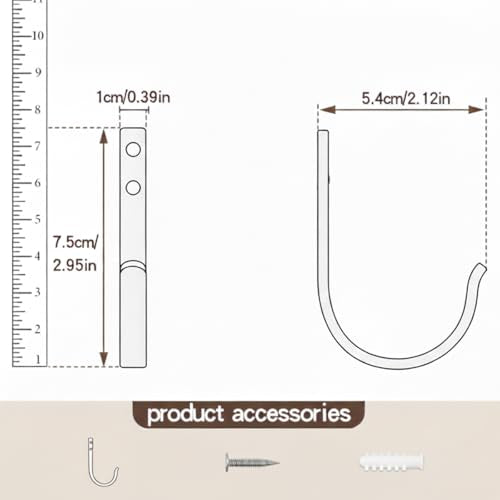 4 Pack Wall Hooks，Metal Hooks Hold up to 22 LB，Hooks Wall Mount for Hanging Towel/Coat/Bag/Keys/Cups，Ideal for Bathroom，Outdoor，Closet，Kitchen, Garage, White - color: White