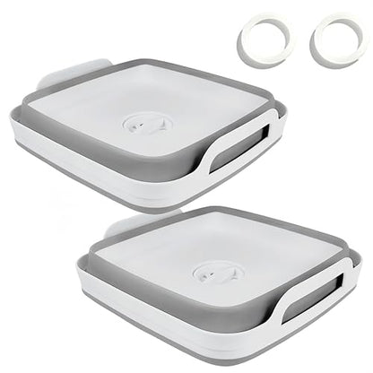 GIMWA Collapsible Wash Basin with Drain Plug - 2.4 Gallon Foldable Kitchen Sink for Baby Bottles, RV Camping, Space-Saving Dish Tub (Gray-Gray) - color: Gray-gray