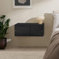 mopio Lauren Floating TV Shelf, Multi-Purpose Modular Under TV Display Shelf, Wall Mounted Wood Television Cabinet, Nightstand, Side Table, End Table, Bedside Shelves for Bedroom (Black, 31", Single) - color: Black, size: Single