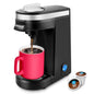 CHULUX Single Serve Coffee Maker for K Capsule and Ground Coffee, Single Cup Coffee Machine, Black - color: A-Black
