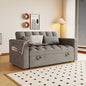 65" Foldable RV Love Seat Sofa, Modern Velvet Pull Out Couch with Table Board and UAB, Convertible Love Seat Sofa Bed with Adjustable Back and Pillow for Living Room, Small Spaces(Dark Gray, 2 Seat) - color: Dark Gray, size: 2 Seat