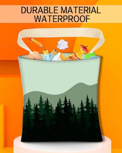 Car Garbage Can, Hanging Car Trash Can Bag for Vehicle, Travelling, Camping, Cute Car Back Seat Organizer, Dark Mountain - color: Dark Mountain