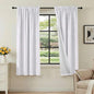 H.VERSAILTEX Linen Look 100% Blackout Curtains 63 Inches Long for Bedroom Rod Pocket 42 Inches Wide Linen Textured Thick Window Curtain Drapes with White Backing, Bright White, 2 Panels - color: Bright White, size: 42"W x 63"L (Pack of 2)