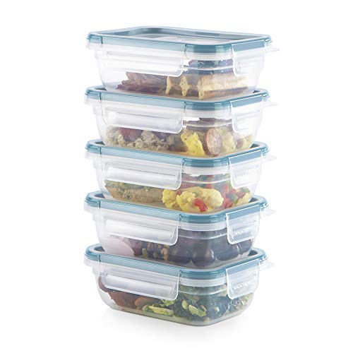 Snapware Total Solutions (3 Cup) Plastic Food Storage Containers Set, Airtight & Leakproof Locking BPA-Free Lids Tupperware, Freezer Dishwasher Microwave Safe (Pack of 10) - size: 10 Pack, style: 3 Cup