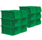 Akro-Mils 30230 AkroBins Plastic Storage Bins, Space-Saving Stackable Bins for Garage, Pantry, Craft Organization, 11" x 5" x 5", Green, 12-Pack - color: Green