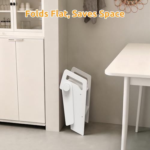 Wooden 2 Step Stool for Toddler Kids Bathroom Foldable 2-Step for Toilet Potty Training, Child Stepping Stool for Kitchen Nursery Bedroom,White - color: White