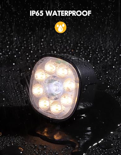 Cuvccn Bike Lights Super Bright, Rechargeable Bicycle Lights Set Multiple Modes, Waterproof Bike Lights for Night Riding/Cycling Safety, Front and Back Bike Reflectors Light, Long Battery Life - style: 9 Led*1