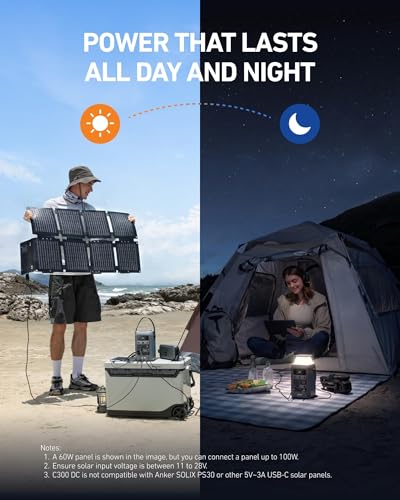 Anker SOLIX C300 DC Power Bank Station and Protective Bag, 288Wh Portable Power Station, LiFePO4 Battery, 300W Solar Generator, for Outdoor, Camping, Traveling, and Emergencies - style: C300 DC + Protective Bag