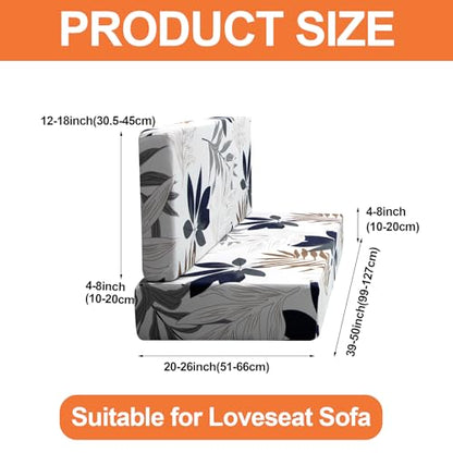 FUANGUI RV Dinette Cushion Covers Stretch Camper Booth Seats Replacement Washable Sofa Furniture Protector (A1, 2 Bench & 2 Backrest Covers) - color: A1