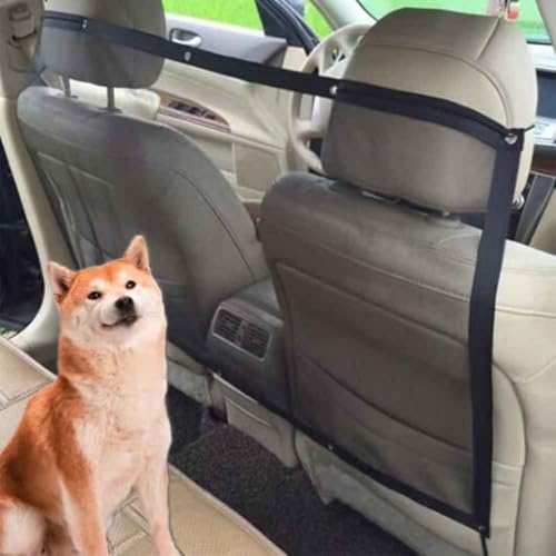 OUTMX Dog Car Barrier for 2020 2021 2022 2023 2024 2025 Kia Soul, Adjustable Pet Barriers Net Behind Front Seats Kid Divider Car Accessories Safety Travel