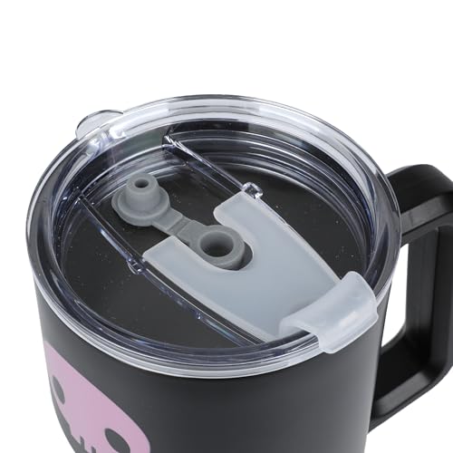 Bioworld Kuromi 40 Oz. Stainless Steel Tumbler With Leak-Proof Lid - color: Kuromi Face