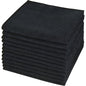 SINLAND Microfiber Cleaning Cloth Absorbent Dish Cloth Kitchen No Streak Dish Rags Glass Cleaning Cloths 12inchx12inch 12 Pack Black - color: Black