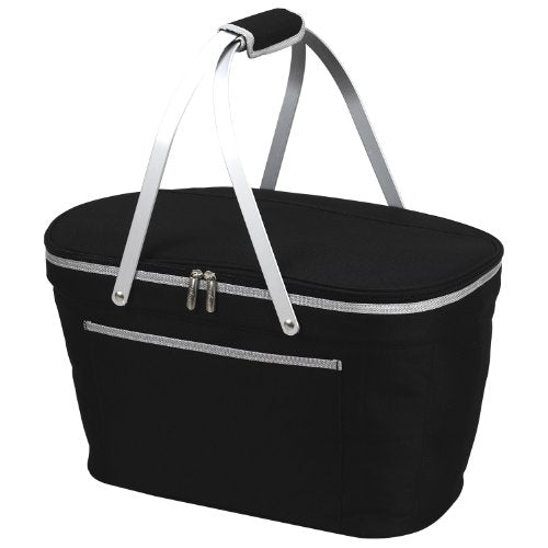 Picnic at Ascot Patented Insulated Folding Picnic Basket Cooler- Designed & Quality Approved in the USA - color: Black/Gray