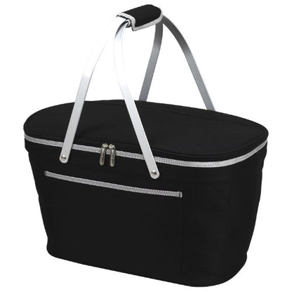 Picnic at Ascot Patented Insulated Folding Picnic Basket Cooler- Designed & Quality Approved in the USA - color: Black/Gray
