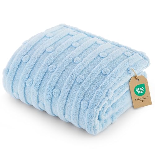 Bedsure Dog Blanket for Small Dogs Washable - Fluffy Fuzzy Puppy Cat Blanket with Premium 300GSM Coral Fleece Soft for Pet Kitten Doggy, Blue, 25x35IN - color: Blue Dot, size: S(25x35")