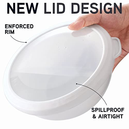 COOK WITH COLOR Mixing Bowls with TPR Lids - 12 Piece Plastic Nesting Bowls Set includes 6 Prep Bowls and 6 Lids, Microwave Safe Mixing Bowl Set (Mint) - color: Mint TPR Lids